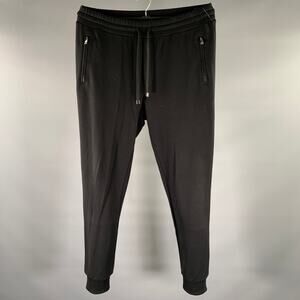 DOLCE & GABBANA Size 34 Black Cotton Joggers Casual Pants